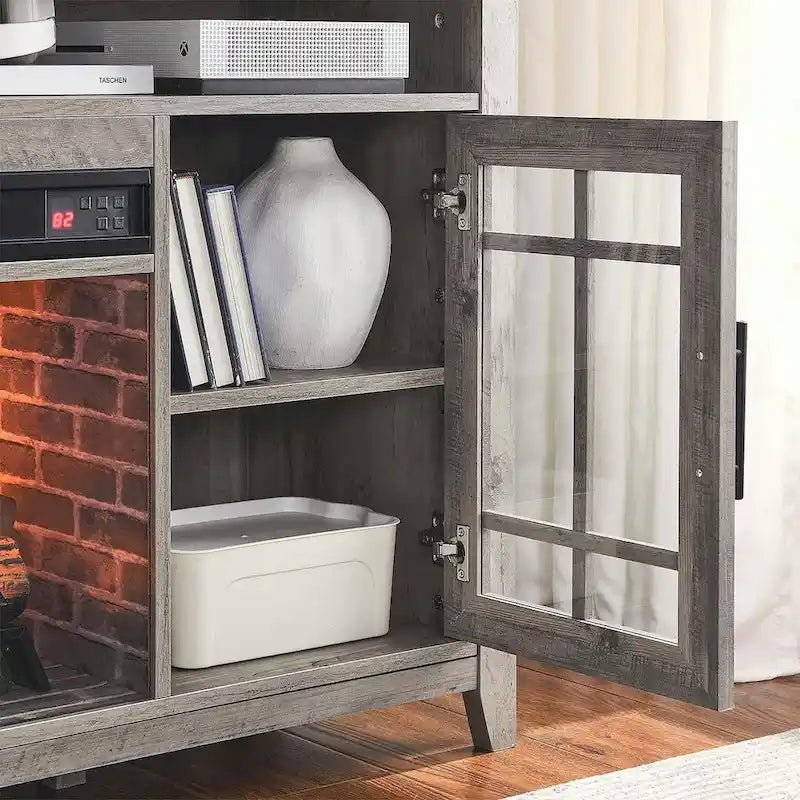 TV Stand for TVs up to 55  with Electric Fireplace