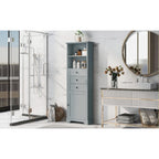 Tall Storage Cabinet with 3 Drawers and Shelves