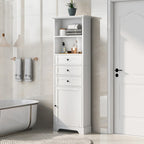 Tall Storage Cabinet with 3 Drawers and Shelves