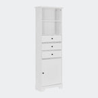 Tall Storage Cabinet with 3 Drawers and Shelves