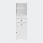 Tall Storage Cabinet with 3 Drawers and Shelves