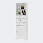 Tall Storage Cabinet with 3 Drawers and Shelves