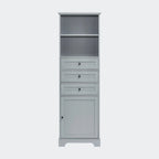 Tall Storage Cabinet with 3 Drawers and Shelves