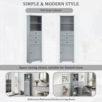 Tall Storage Cabinet with 3 Drawers and Shelves