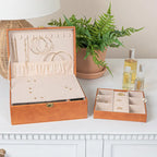 Household Essentials Vegan Leather 2-Layer Jewelry Organizer Box with Clasp Closure - 9.3 L x 7.3 W x 3.8 H