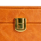 Household Essentials Vegan Leather 2-Layer Jewelry Organizer Box with Clasp Closure - 9.3 L x 7.3 W x 3.8 H