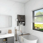 Bathroom Wall Cabinet with Adjustable Shelf, Towel Bar, and Paper Holder
