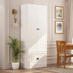 Combo Hall Tree Storage Bench Entryway Shelf Coat Rack Cloest Armoire