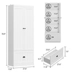 Combo Hall Tree Storage Bench Entryway Shelf Coat Rack Cloest Armoire