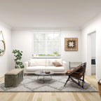 18-inch Grey Metal Fabric Bench