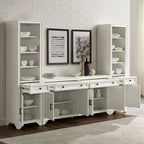 Crosley Tara 3Pc Sideboard And Bookcase Set - 15x97x67.63