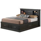 Louis Philippe Queen Storage Platform Bed