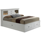 Louis Philippe Queen Storage Platform Bed
