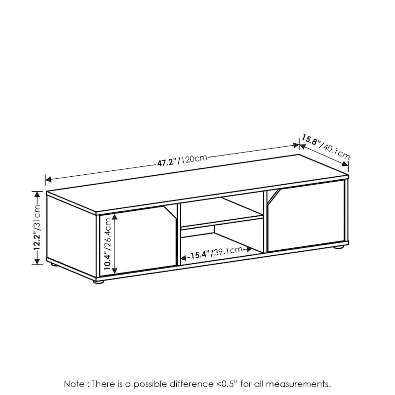 Furinno Classic TV Stand for TV up to 55 Inch