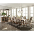 Fremont Barley Brown and Cream 9-piece Dining Set with Removable Leaf