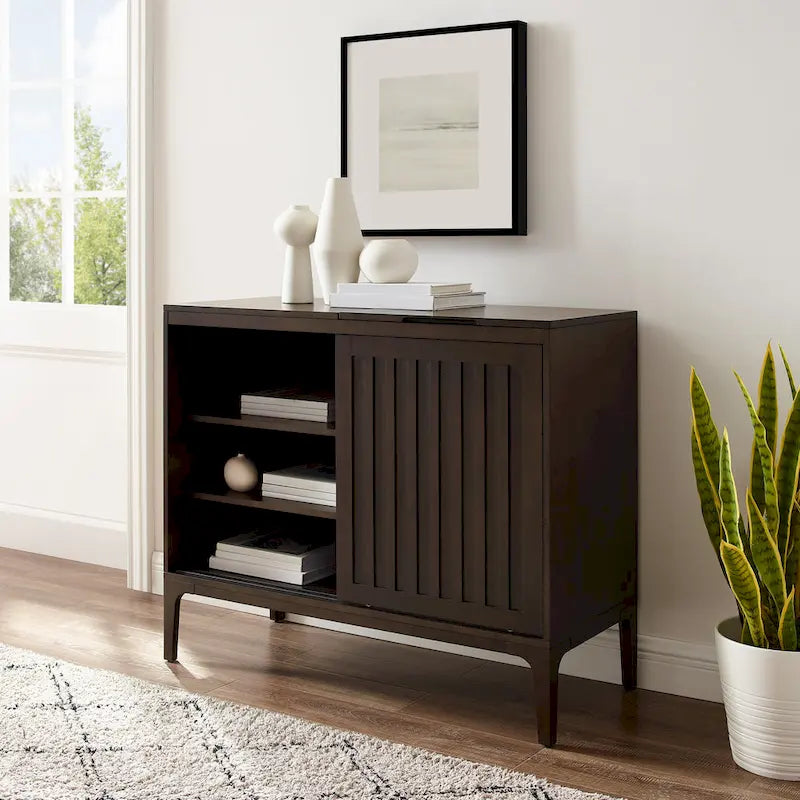 Crosley Asher Record Storage Media Console