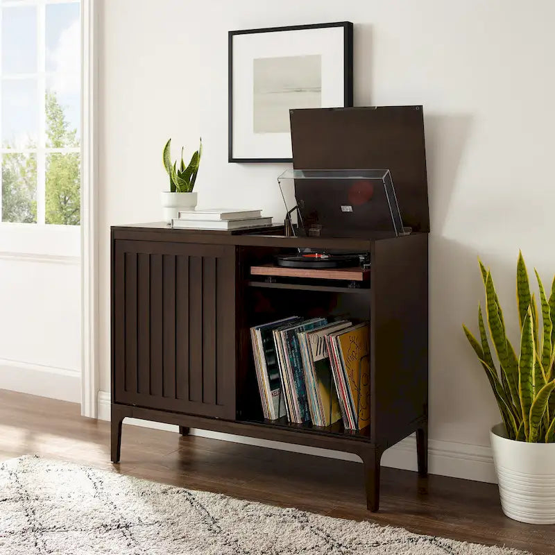 Crosley Asher Record Storage Media Console