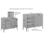 Crosley Asher Record Storage Media Console