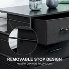 3 Drawer Mobile File Cabinet, Rolling Printer Stand with Open Storage Shelf, Fabric Lateral Filing Cabinet fits A4 or Letter