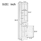 Merax Tall Bathroom Cabinet with Storage Cabinet, Drawer, Shelves