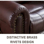 Breathable Rivet Power Lift Recliner Chair with Massage,Heat and USB Port