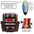 Breathable Rivet Power Lift Recliner Chair with Massage,Heat and USB Port