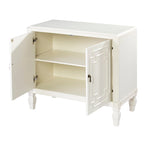 SEI Furniture Taborley Antique White Double-Door Accent Cabinet