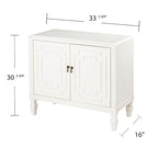 SEI Furniture Taborley Antique White Double-Door Accent Cabinet