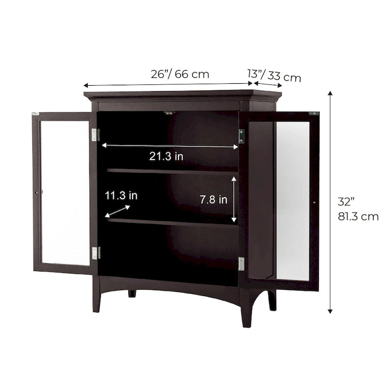 Teamson Home Madison Freestanding Floor Cabinet - 13L x 26W x 32H