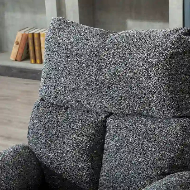 Swivel Rocker Fabric Recliner Chair Manual Reclining Sofa Set of two