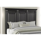 Roundhill Furniture Renova Vintage Black Wood Panel Bedroom Set