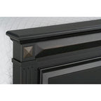 Roundhill Furniture Renova Vintage Black Wood Panel Bedroom Set
