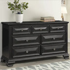 Roundhill Furniture Renova Vintage Black Wood Panel Bedroom Set