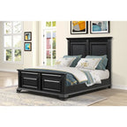 Roundhill Furniture Renova Vintage Black Wood Panel Bedroom Set