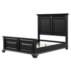 Roundhill Furniture Renova Vintage Black Wood Panel Bedroom Set