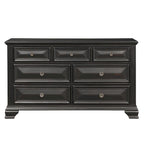 Roundhill Furniture Renova Vintage Black Wood Panel Bedroom Set