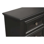 Roundhill Furniture Renova Vintage Black Wood Panel Bedroom Set