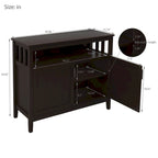 Moda Kitchen Storage Sideboard And Buffet Server Cabinet Brown