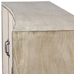 Bellefontaine II Brown Fir Veneer Frame w/ Fabric Covered Cabinet Doors Sideboard - 68.0L x 15.5W x 31.5H