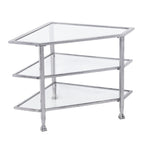 SEI Furniture Jensen Metal Corner Media TV Stand for TV's up to 33.25