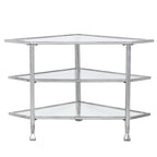 SEI Furniture Jensen Metal Corner Media TV Stand for TV's up to 33.25