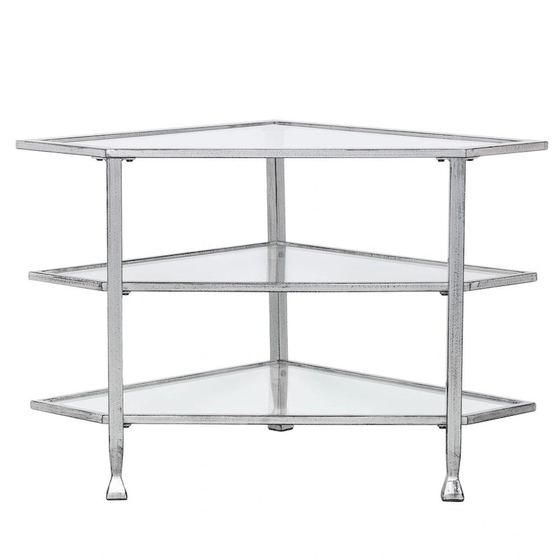 SEI Furniture Jensen Metal Corner Media TV Stand for TV's up to 33.25