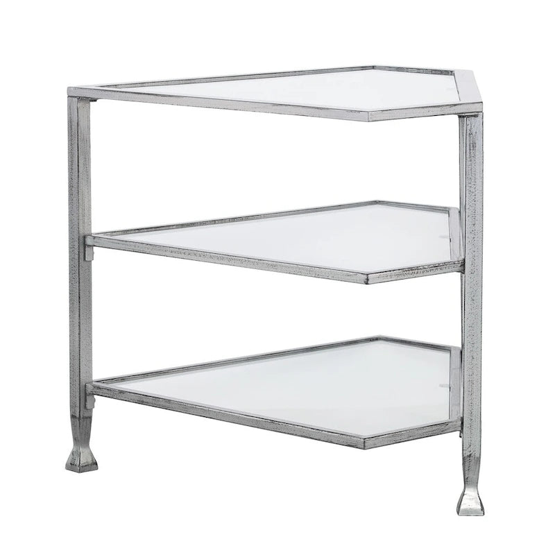 SEI Furniture Jensen Metal Corner Media TV Stand for TV's up to 33.25