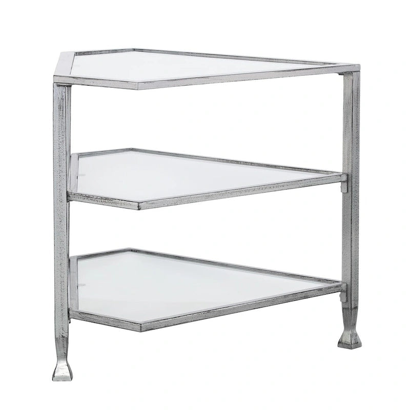 SEI Furniture Jensen Metal Corner Media TV Stand for TV's up to 33.25