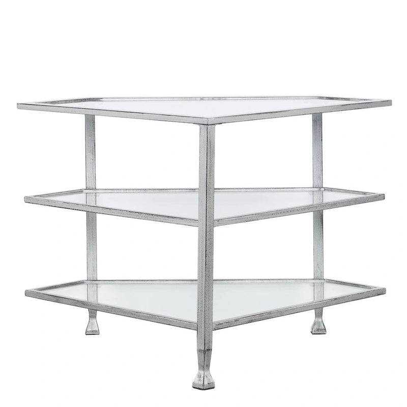 SEI Furniture Jensen Metal Corner Media TV Stand for TV's up to 33.25