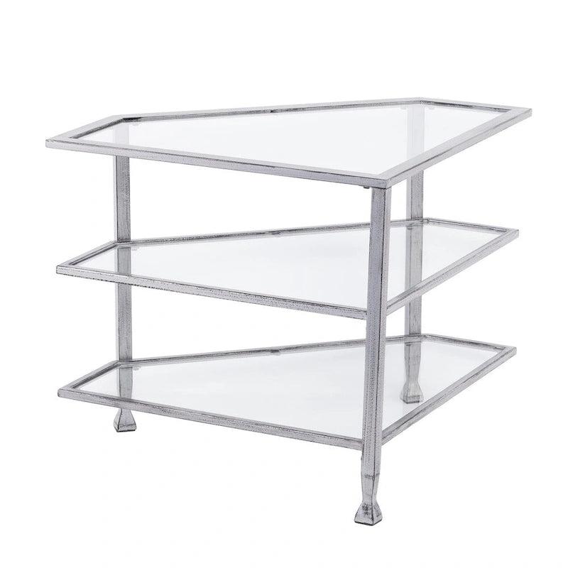SEI Furniture Jensen Metal Corner Media TV Stand for TV's up to 33.25