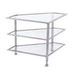 SEI Furniture Jensen Metal Corner Media TV Stand for TV's up to 33.25