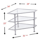 SEI Furniture Jensen Metal Corner Media TV Stand for TV's up to 33.25