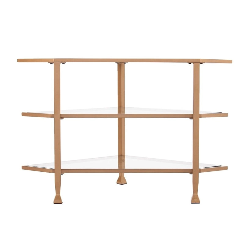 SEI Furniture Jensen Metal Corner Media TV Stand for TV's up to 33.25