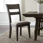 Double Bridge Dark Chestnut 7 Piece Trestle Table Set